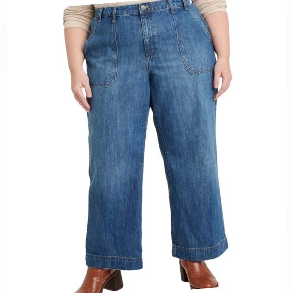 Wide Leg High Rise Jeans - Picture 12 of 15